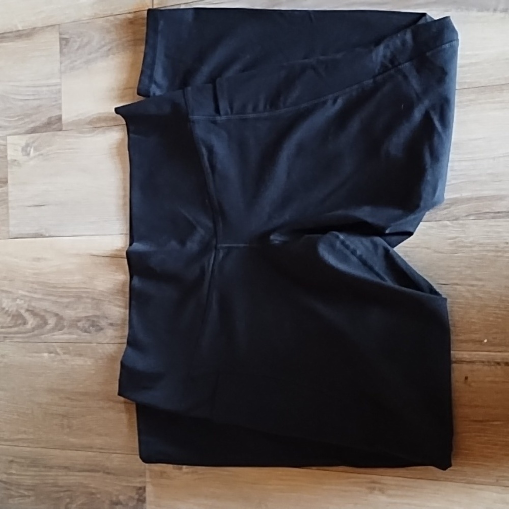 Members Mark Black Fitted Leggings W Phone Pocket